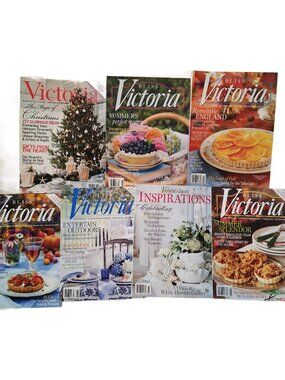 Lot Of 7 Vintage Victoria Magazine Back Issues - Decor Ideas Recipes & more